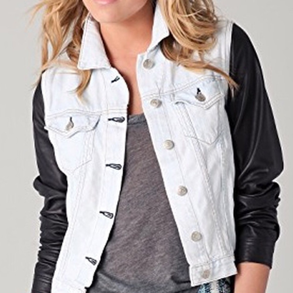 Rag & Bone/JEAN leather and denim jacket